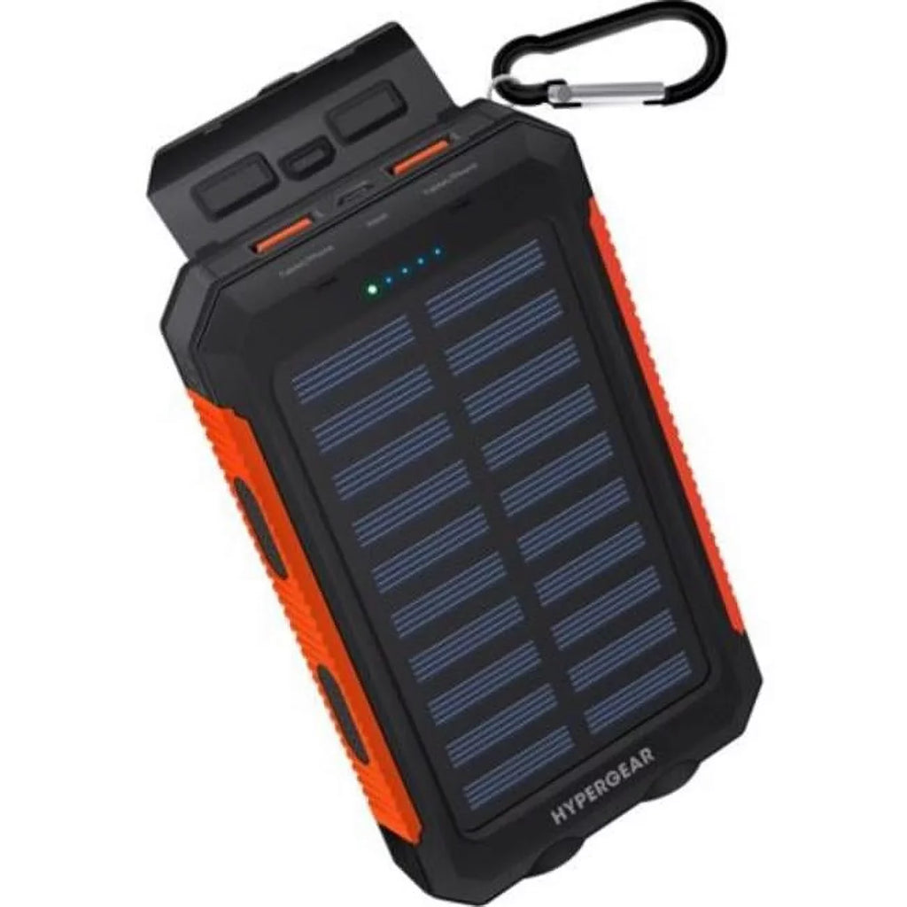 HyperGear 13681-HYP Solar 10000mAh Power Bank, Black