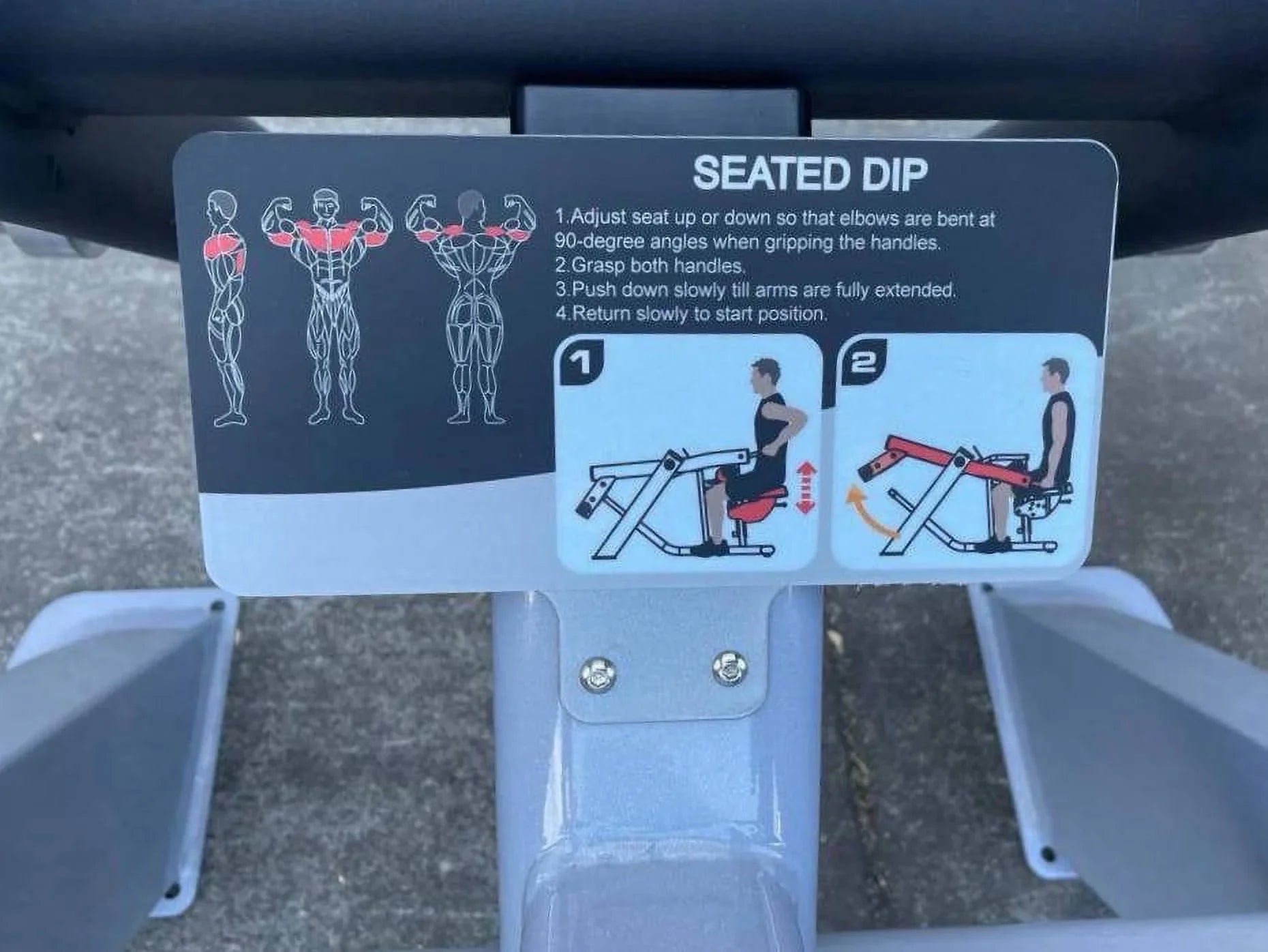 French Fitness Diablo P/L Seated Tricep Dip / Press (New)