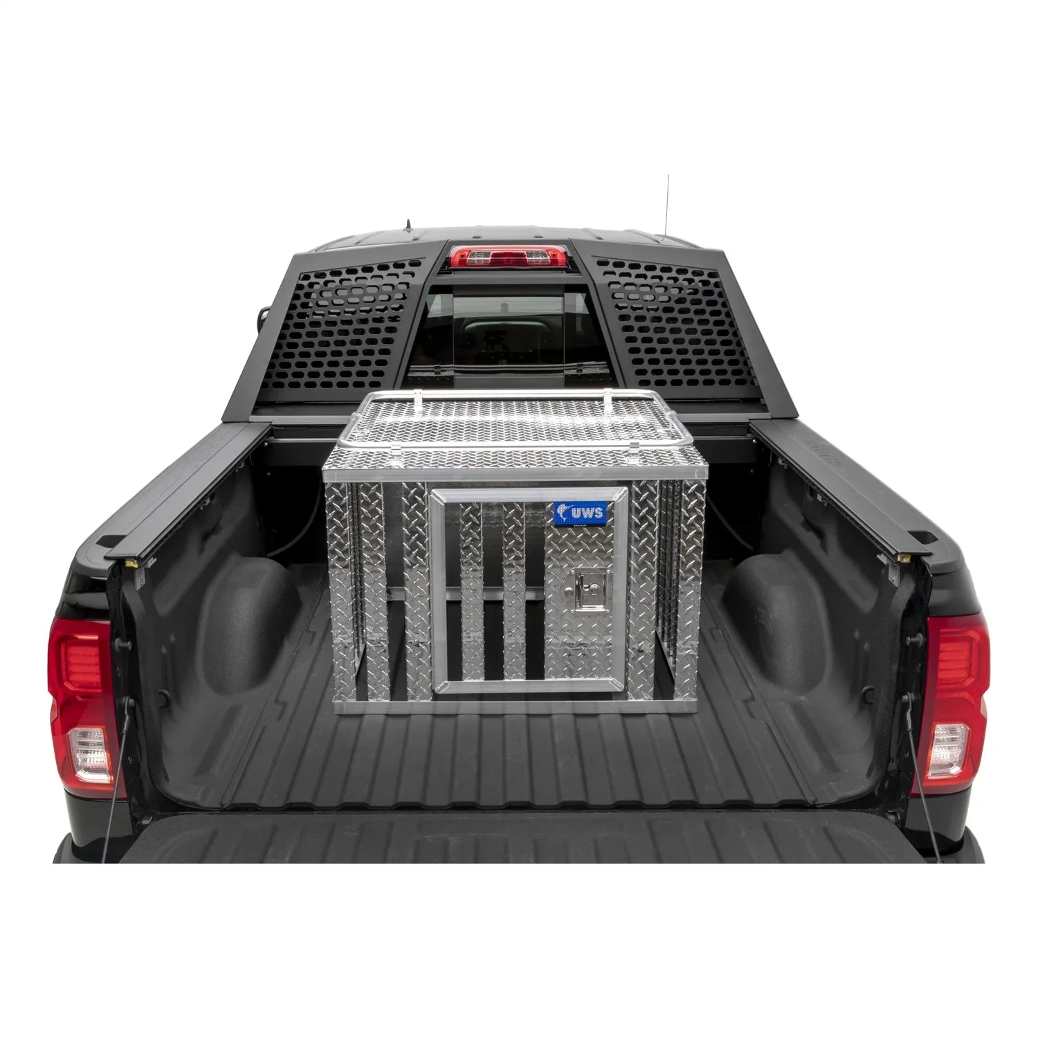 UWS/United Welding Services DB-3636 UWSDB-3636 ONE DOOR DIAMOND PLATE ALUMINUM SOUTHERN DOG BOX (36X36 SQUARE BASE 24IN TALL)