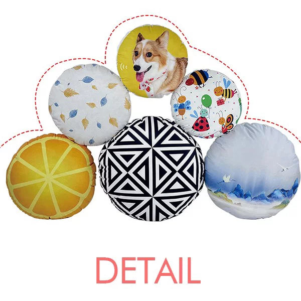 England Flag Facial Makeup Head Screang Cap Round Throw Pillow Home Decoration Cushion