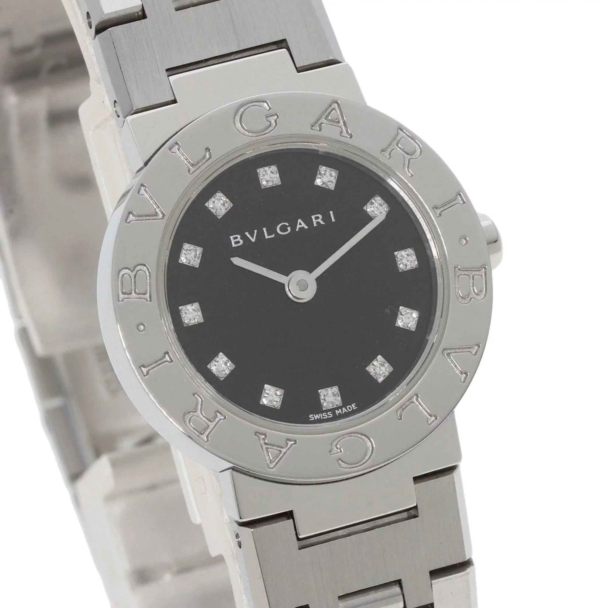 Pre-Owned Bvlgari BB23SS 12 12P diamond watch stainless steel SS ladies BVLGARI (Good)