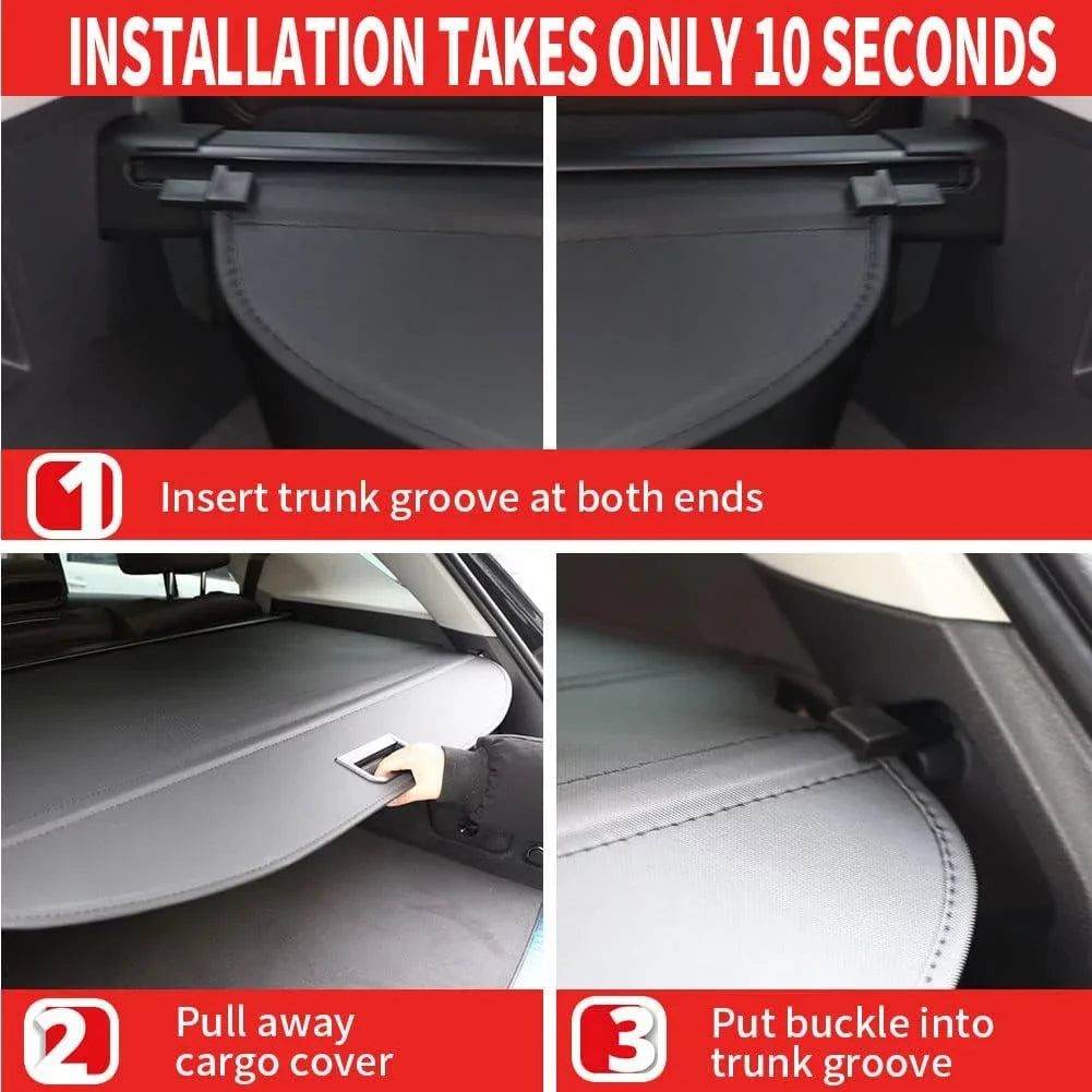 Fit Mazda CX-5 2013 2014 2015 2016 Black Retractable Cargo Cover  for Mazda CX-5 2013-2016 SUV Accessory Rear Trunk Area Privacy Shield Shade Cover With Rebounding Plastic