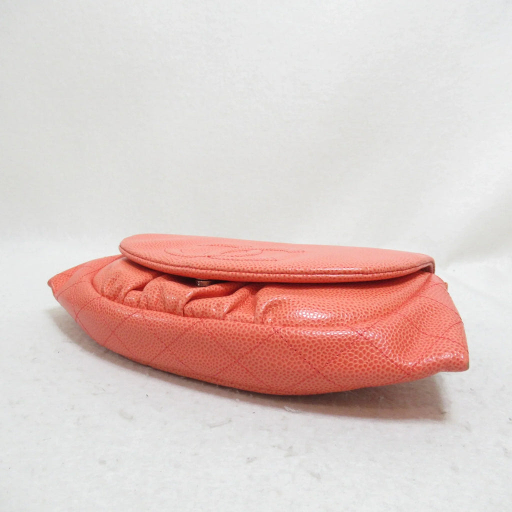 Pre-Owned CHANEL Chain wallet Pink Caviar Skin (Grained Calf) (Good)