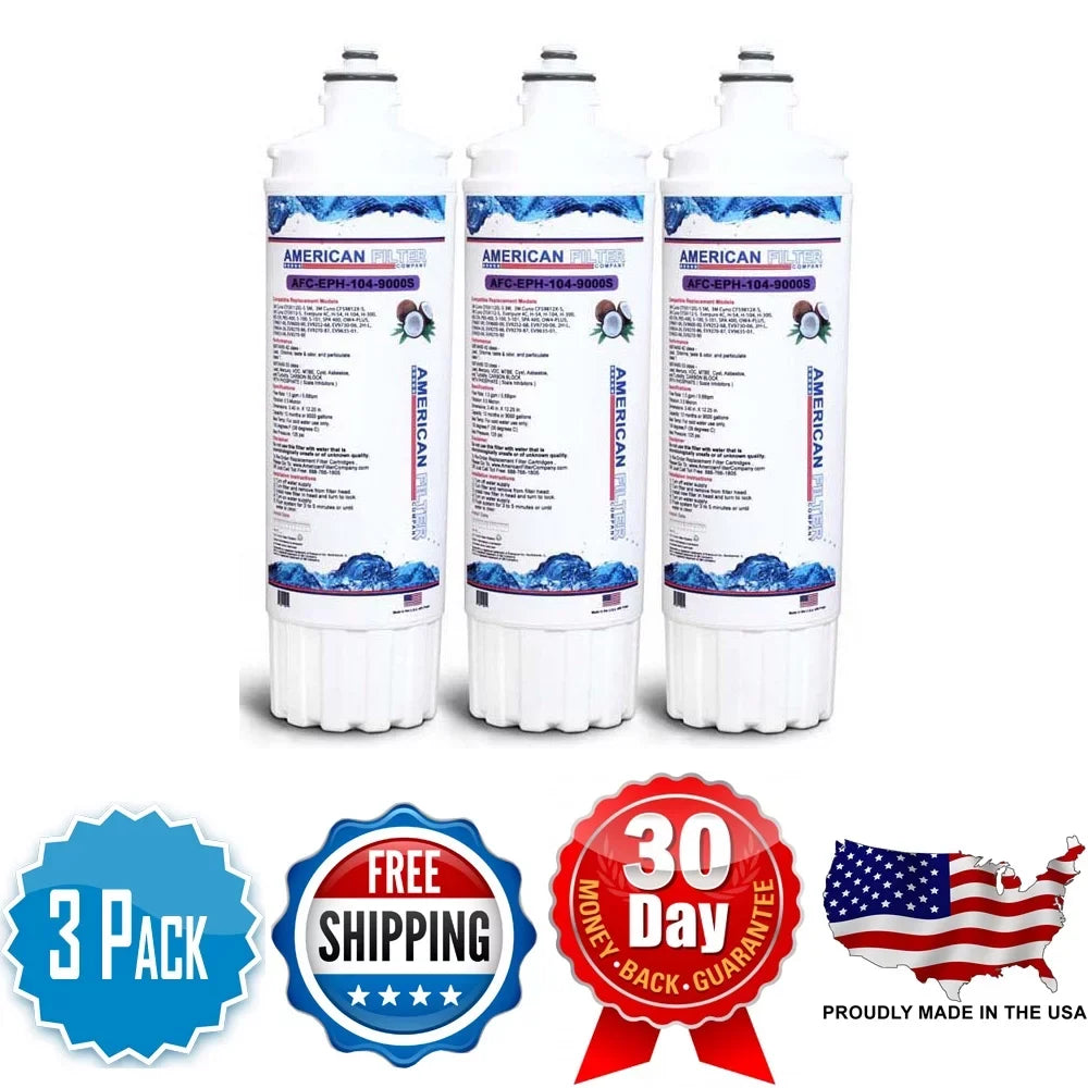AFC Brand , Water Filters , Model # AFC-EPH-300-12000SK , Compatible with Pentair® High Flow CSR Quad-MC - 3 Filters - Made in U.S.A.