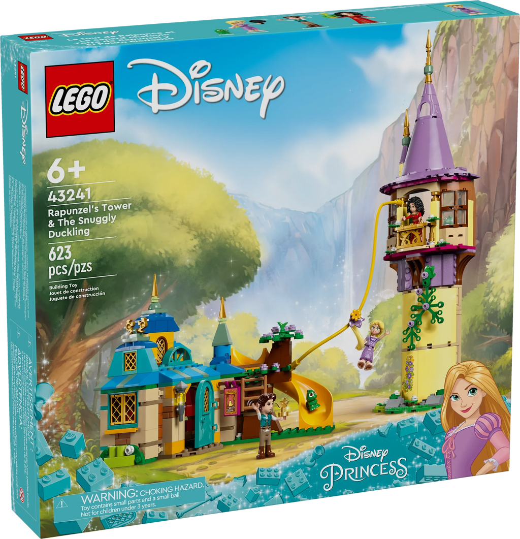 LEGO Disney Princess Rapunzel’s Tower & The Snuggly Duckling Tangled Building Toy with Flynn Rider and Mother Gothel Mini-Dolls, Disney Princess Toy, Fun Gift for Girls and Boys Ages 6 Plus, 43241