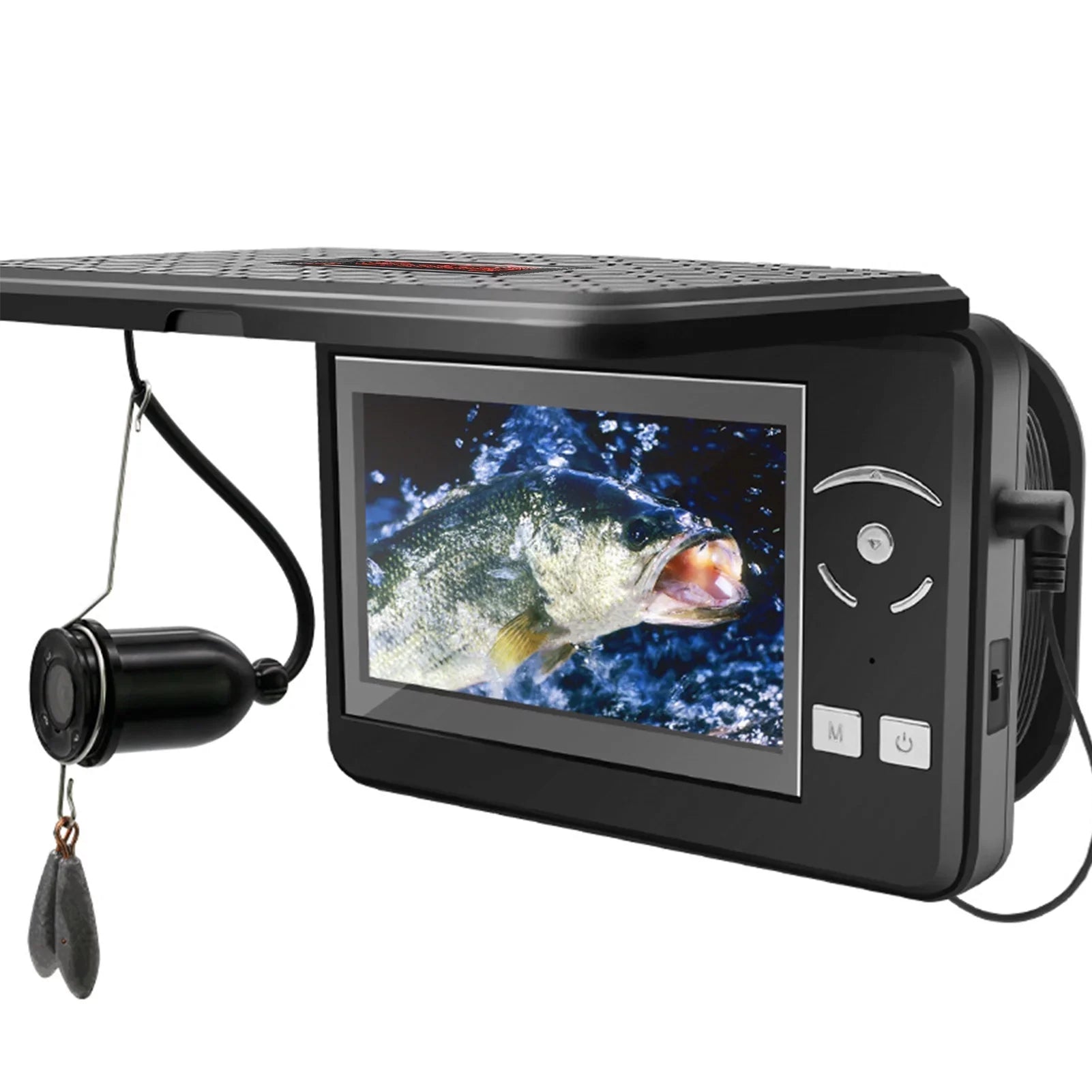 Portable Underwater Fishing Camera Waterproof 720P Fish Finder with LCD Screen Ideal for Sea Boat Fishing