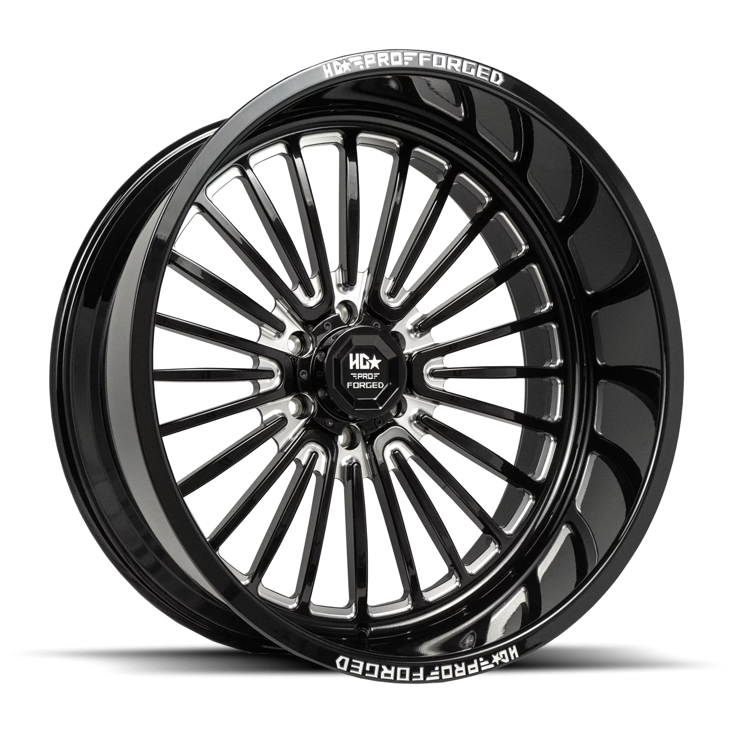 LUXXX HD FORGED LHD PRO 6 WARHOG 26X14 6X139.7 -76ET 125CB GLOSS BLACK MILLED WHEEL