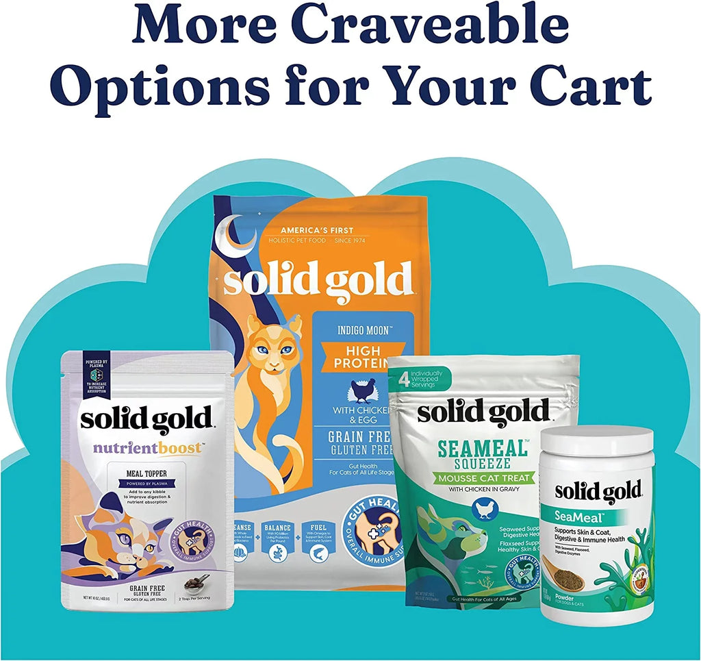 Solid Gold Canned Cat Food - Nature's Harmony Wet Cat Food Shreds in Gravy - Grain & Gluten Free Cat Wet Food Made with Real Chicken & Tuna for Sensitive Stomach Support & Digestive Health - 24 Pack