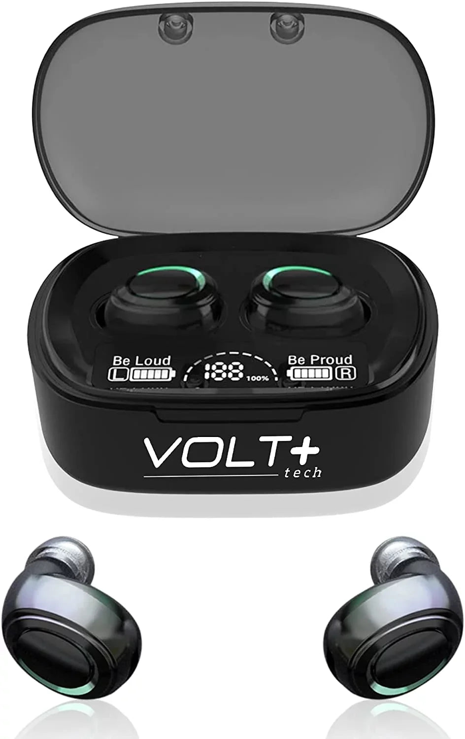 Wireless V5.1 PRO Earbuds Compatible with Samsung Galaxy S22+/ 5G/Plus/Ultra IPX3 BlueTooth Touch Waterproof / Sweatproof / Noise Reduction with Mic (Black)