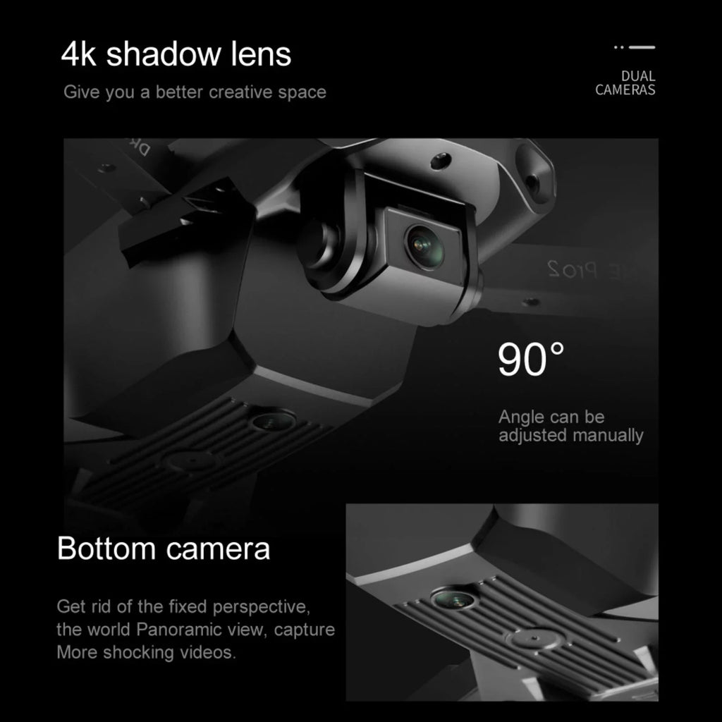 Dqacd 2021 New E99 PRO RC Drone 4K HD Dual Camera GPS WiFi FPV Foldable Drone