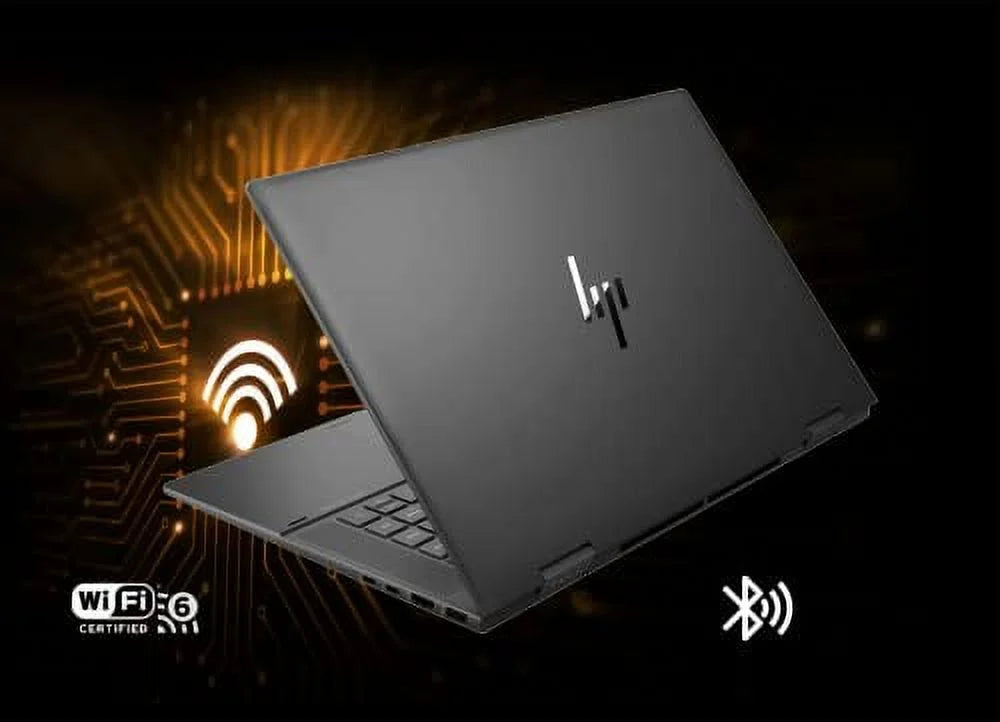HP 2022 Envy x360 2-in-1 15.6" Touchscreen Computer, AMD Ryzen 7 5825U, 64GB RAM, 2TB PCIe SSD, AMD Radeon Graphics, True Vision 5MP IR Camera, Backlit Keyboard, Win 11, Black, 32GB USB Card