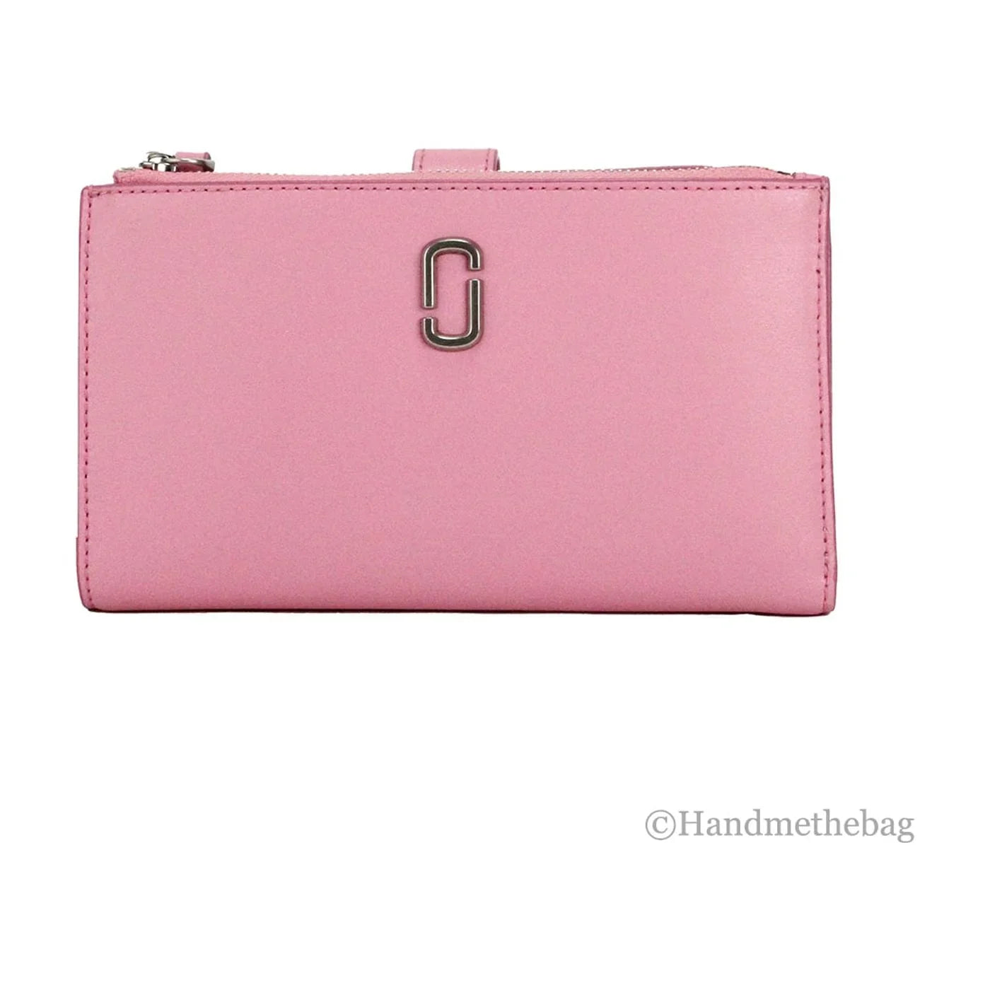 Marc Jacobs The J Marc Phone Wristlet Candy Pink Smooth Leather Wallet