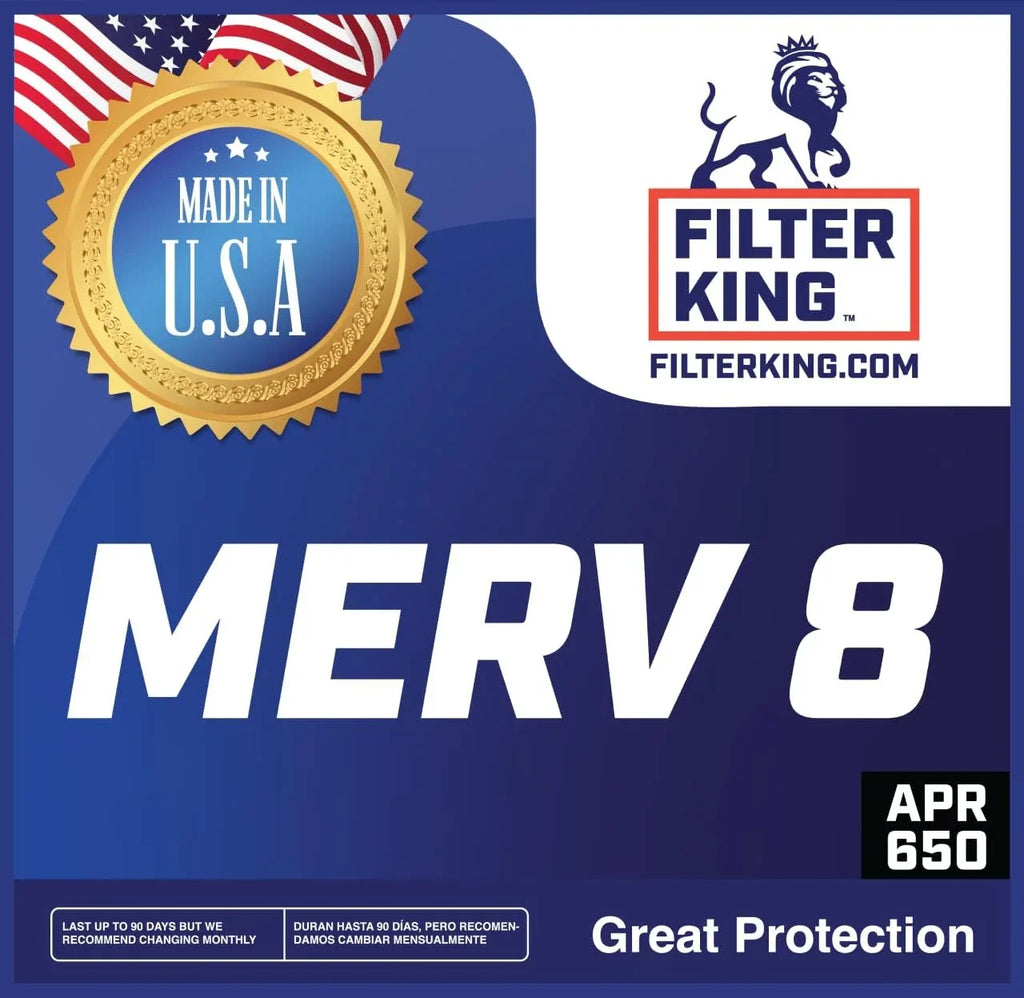 Filter King 20x23x1 Air Filter | 5-PACK | MERV 8 HVAC Pleated A/C Furnace Filters | MADE IN USA | Actual Size: 20 x 23 x .75"