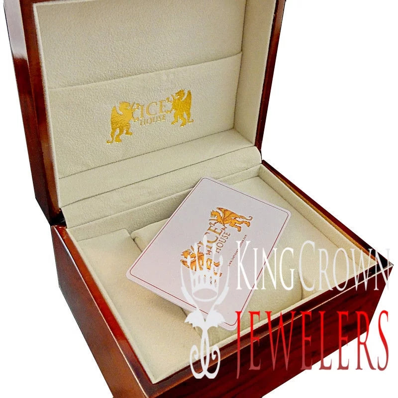 Roman Face Simulated Diamonds Yellow Gold Tone Custom Joe Rodeo Jojo Jojino Khronos Watch W/Date Function