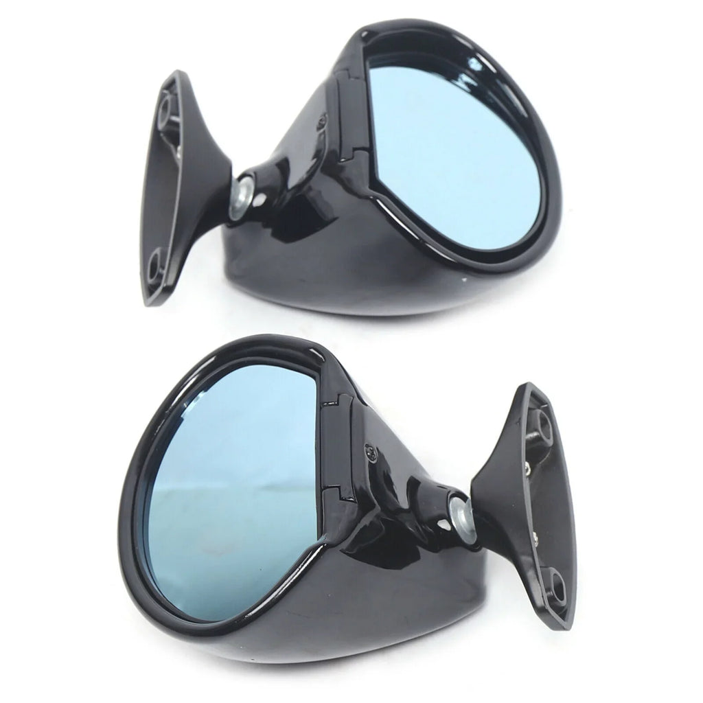 1 Pair Universal Classic Car Door Side Wing Mirror & Gasket Rear View Plane Mirror