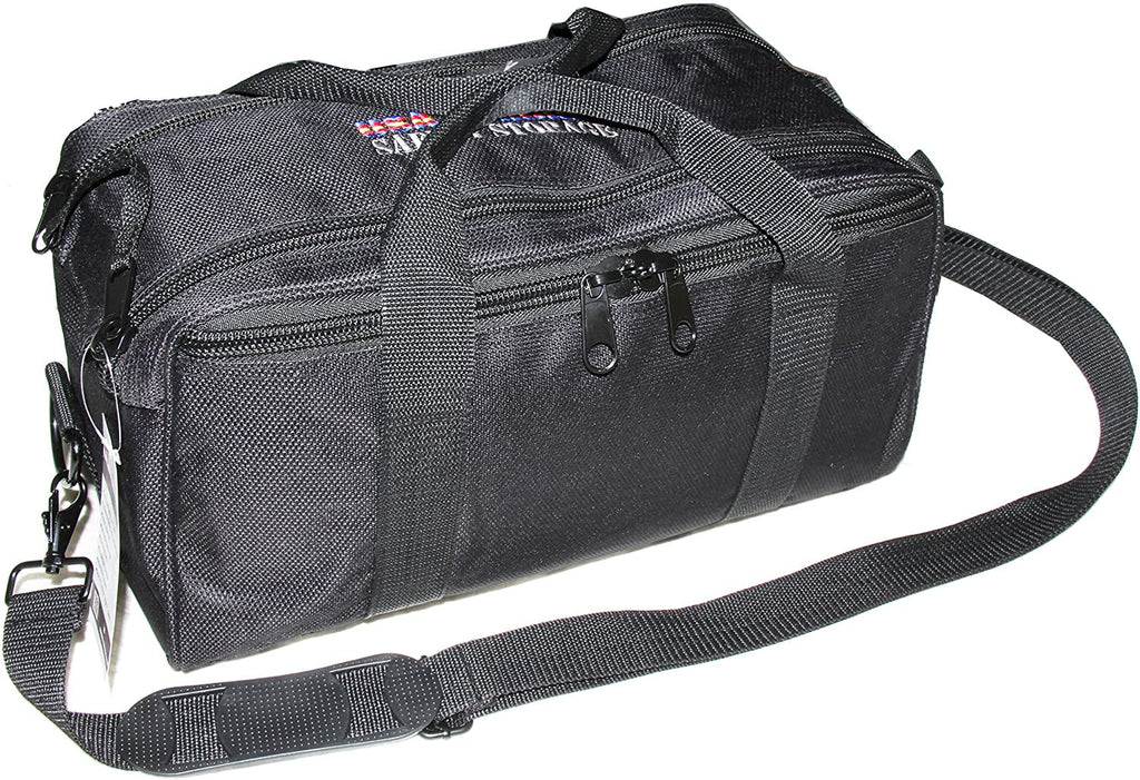 USA GunClub Range Bag with Removable Hook & Loop Dividers, Black, Medium