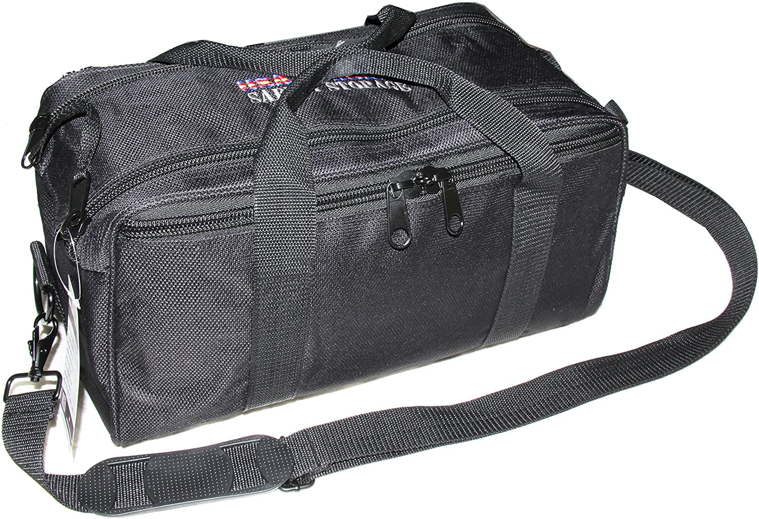 USA GunClub Range Bag with Removable Hook & Loop Dividers, Black, Medium