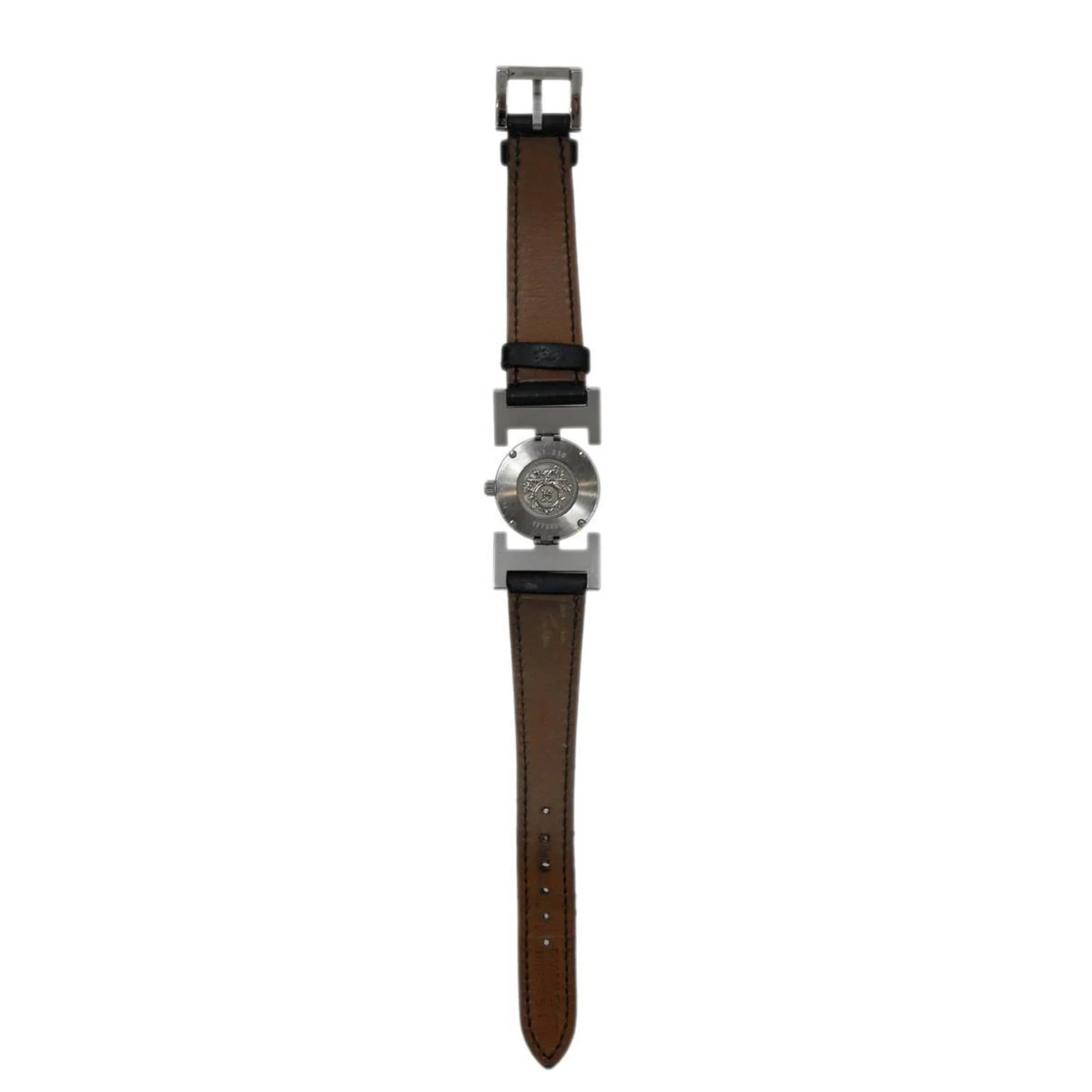 Pre-Owned HERMES Hermes paprika ladies quartz watch SS PA1.210 (Good)