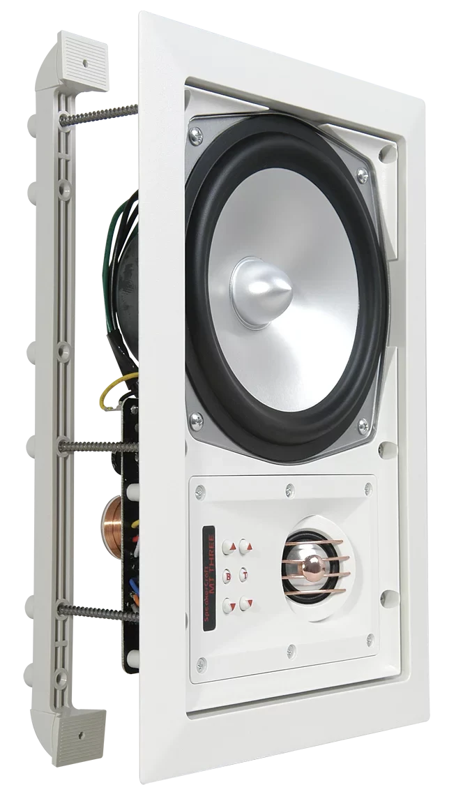 SpeakerCraft MT6 Three - In-Wall or Ceiling Speaker Includes White Grill - (Multipack of 4 pair, 8 speakers total)