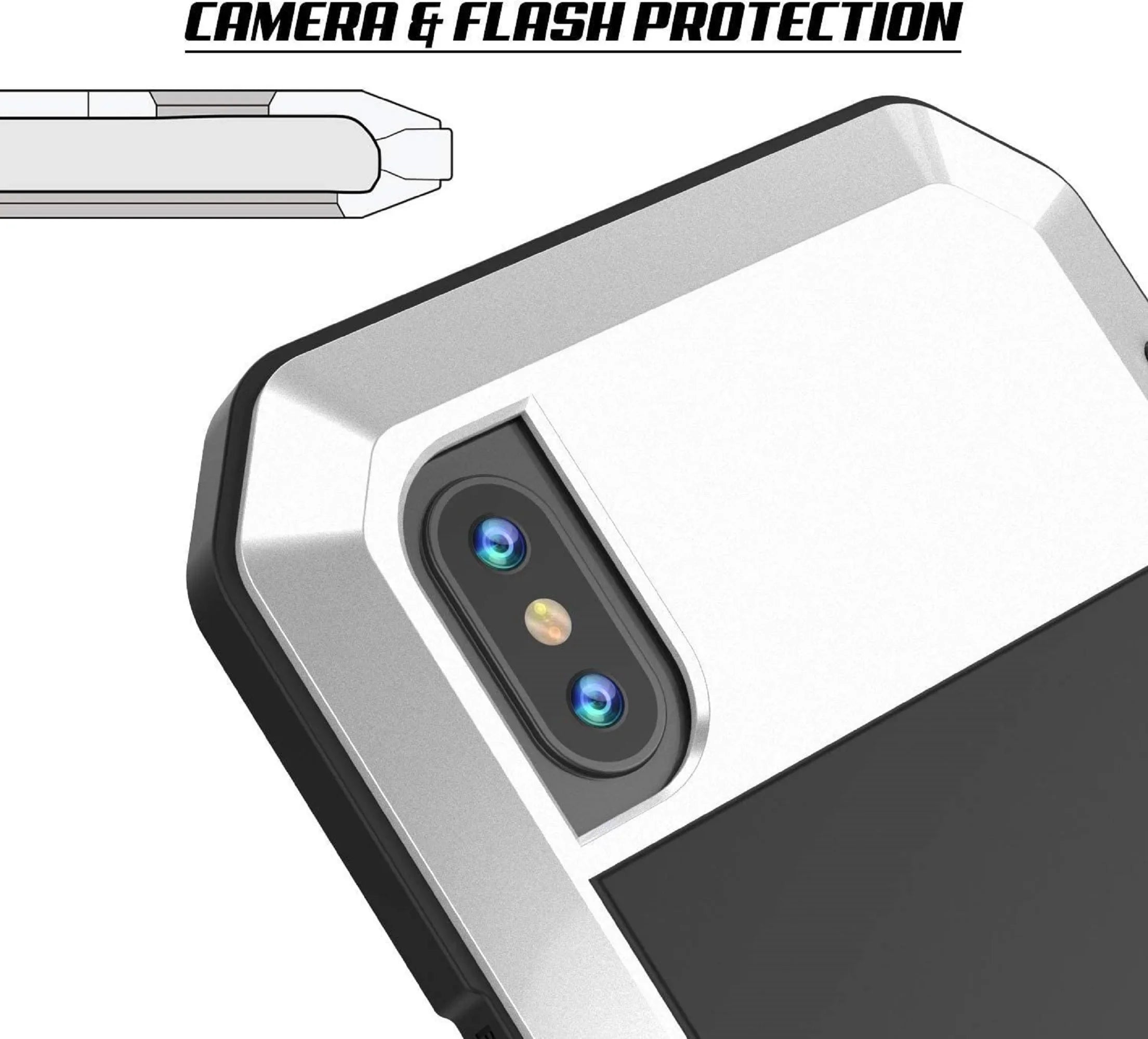 Gorilla Glass Aluminum Metal iPhone 5 Case (White) Heavy Duty Military Grade Shockproof and Scratch Resistant Protection, Rugged Outdoor Travel