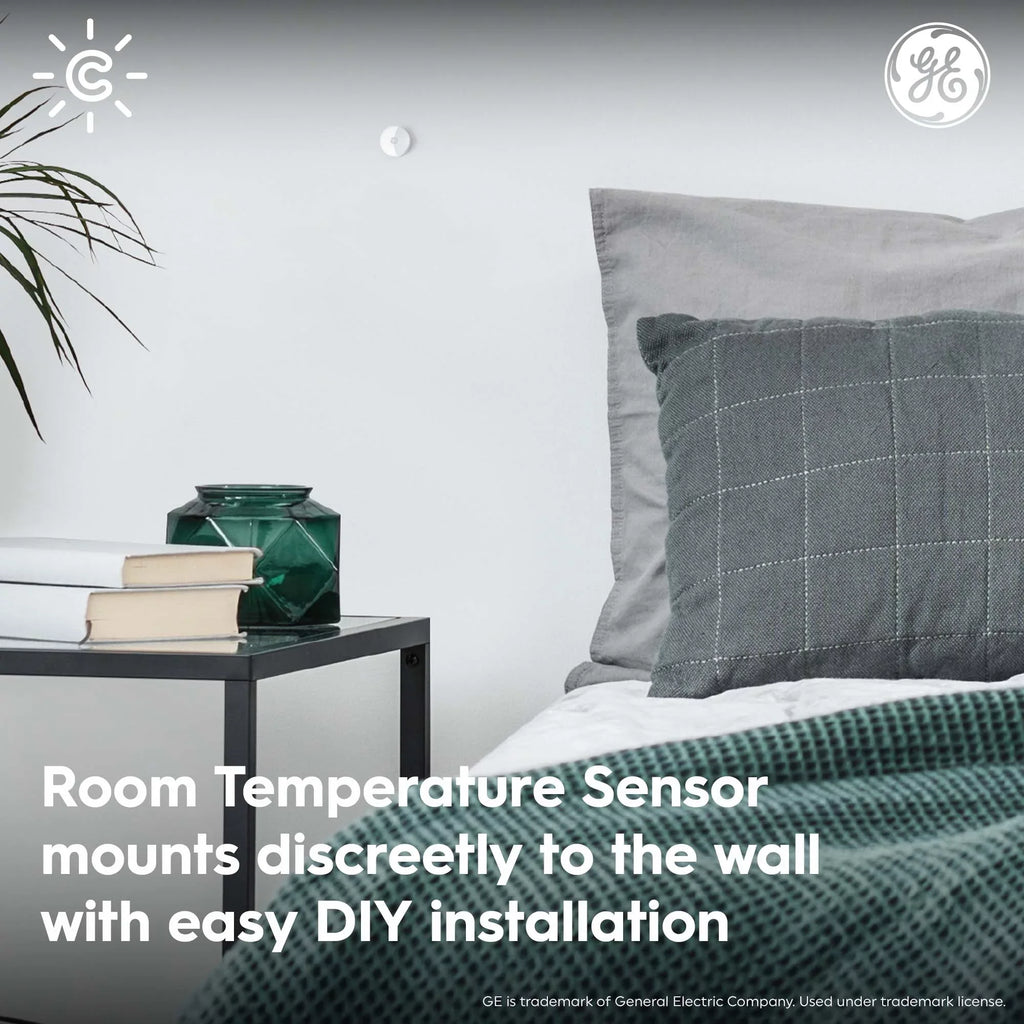 GE CYNC Smart Temperature Sensor, Thermostat Sensor, Humidity Sensor, Works with CYNC Smart Thermostat (Sold Separately), Set Schedules in CYNC App (1 Pack)
