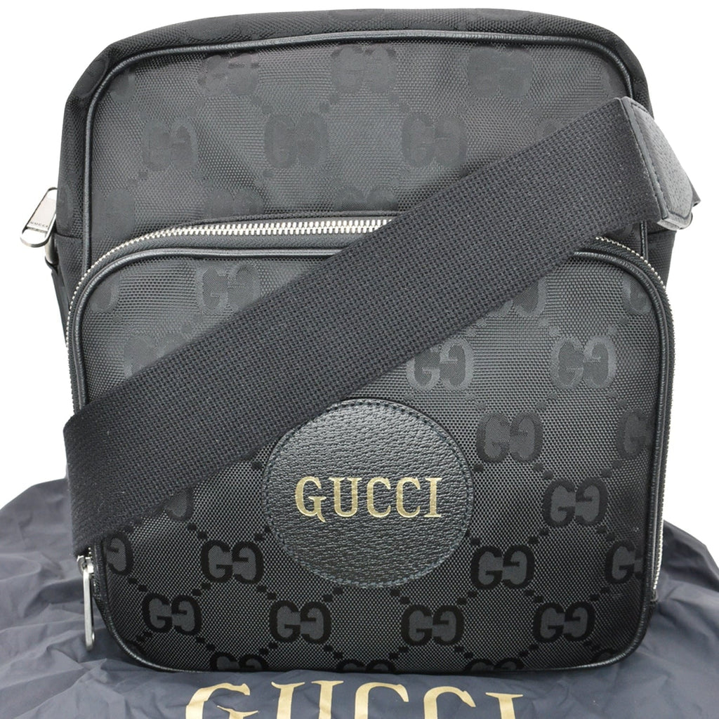 Pre-owned GUCCI Off The Grid GG Monogram Nylon Shoulder Bag Black 625858