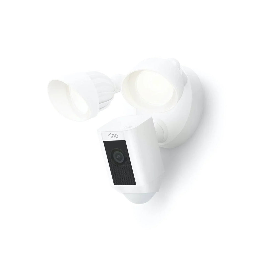 Repaired Ring_Floodlight Cam Wired Plus with Motion Activated HD, White, 2021 Release, Outdoor, WiFi, IP/Network (Refurbished)
