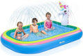 Intera Unicorn Sprinkler Pools for Kids, Splash Pad Inflatable Kiddie Pool for Outside, Splash Mat Baby Paddling Pool for Backyard, Water Sprinkler Toys Games for Summer Outdoor Toddlers Play - 68"