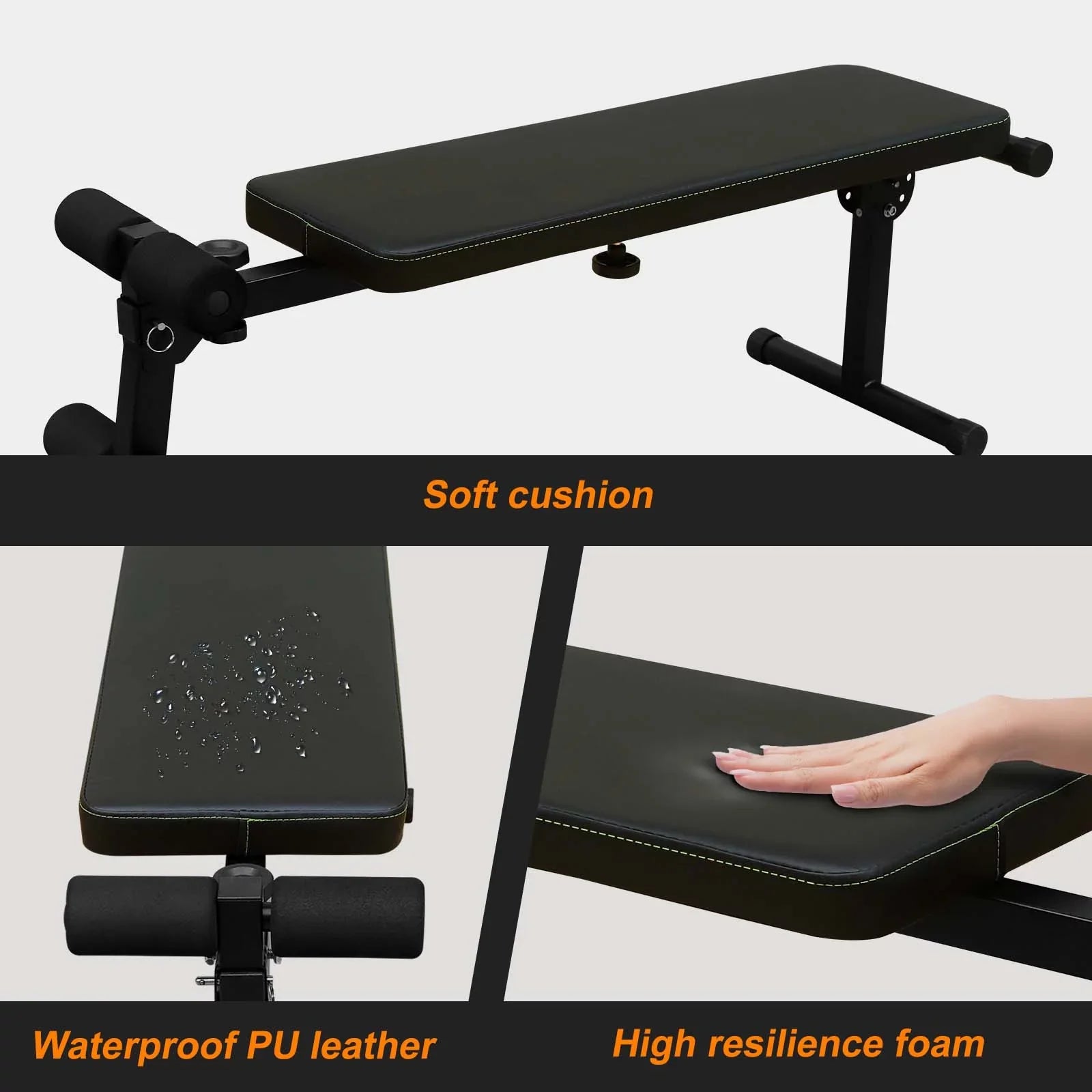 GIKPAL Power Tower Dip Station with Bench Pull Up Bar Stand Adjustable Height Heavy Duty Multi-Function Fitness Training Equipment for Home Office Gym