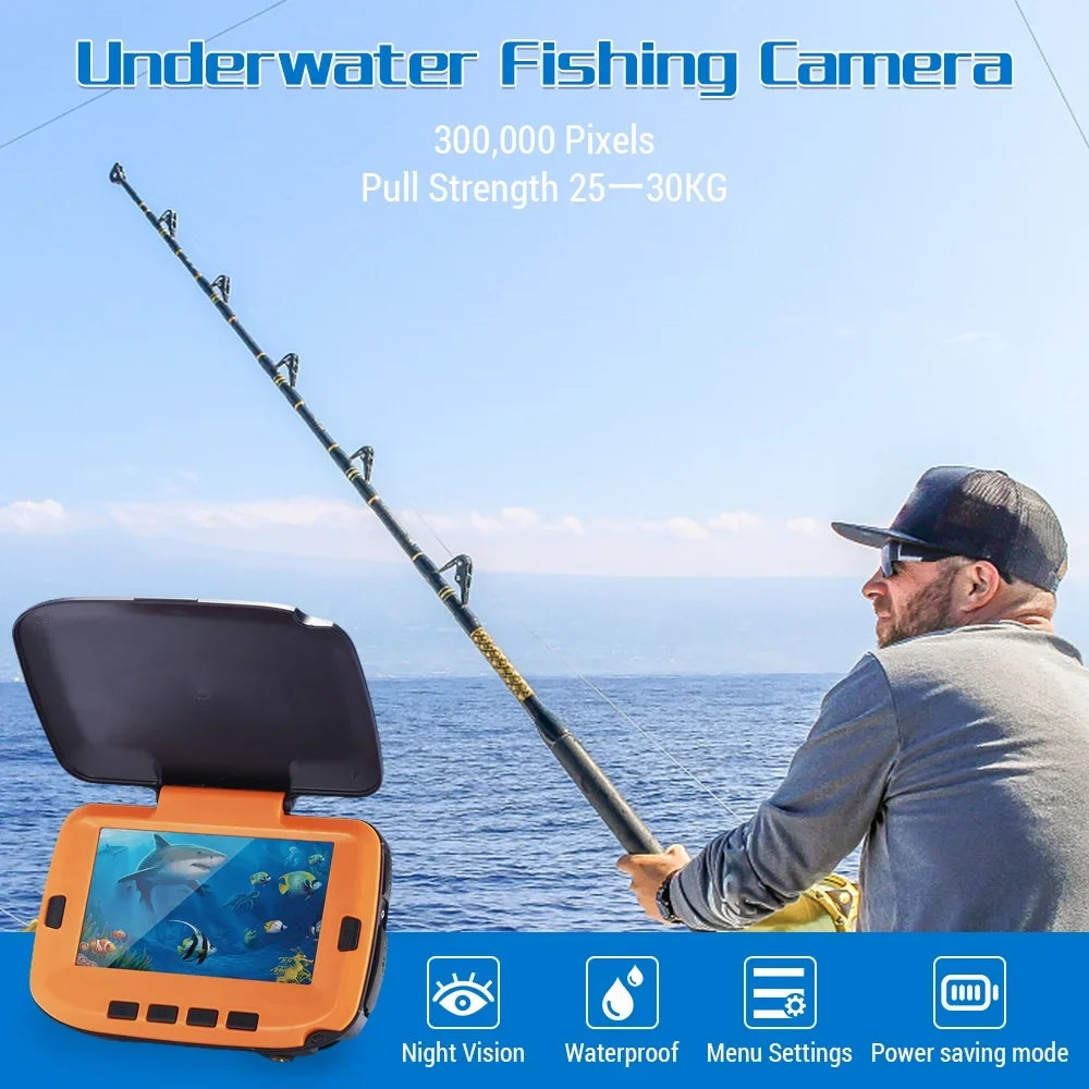 Lixada Fishing Camera Underwater 4.3in Digital LCD 120° View 300,000 Pixels Night Vision Suitable for Ice/River Fishing