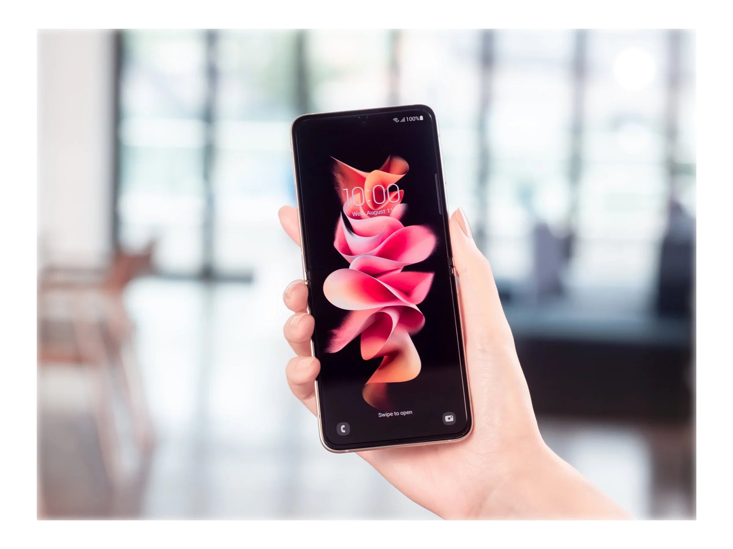Samsung Galaxy Z Flip3 5G - 5G smartphone - dual-SIM - RAM 8 GB / Internal Memory 128 GB - OLED Panel - 6.7" - 2640 x 1080 pixels (120 Hz) - 2x rear cameras 12 MP, 12 MP - front camera 10 MP - cream