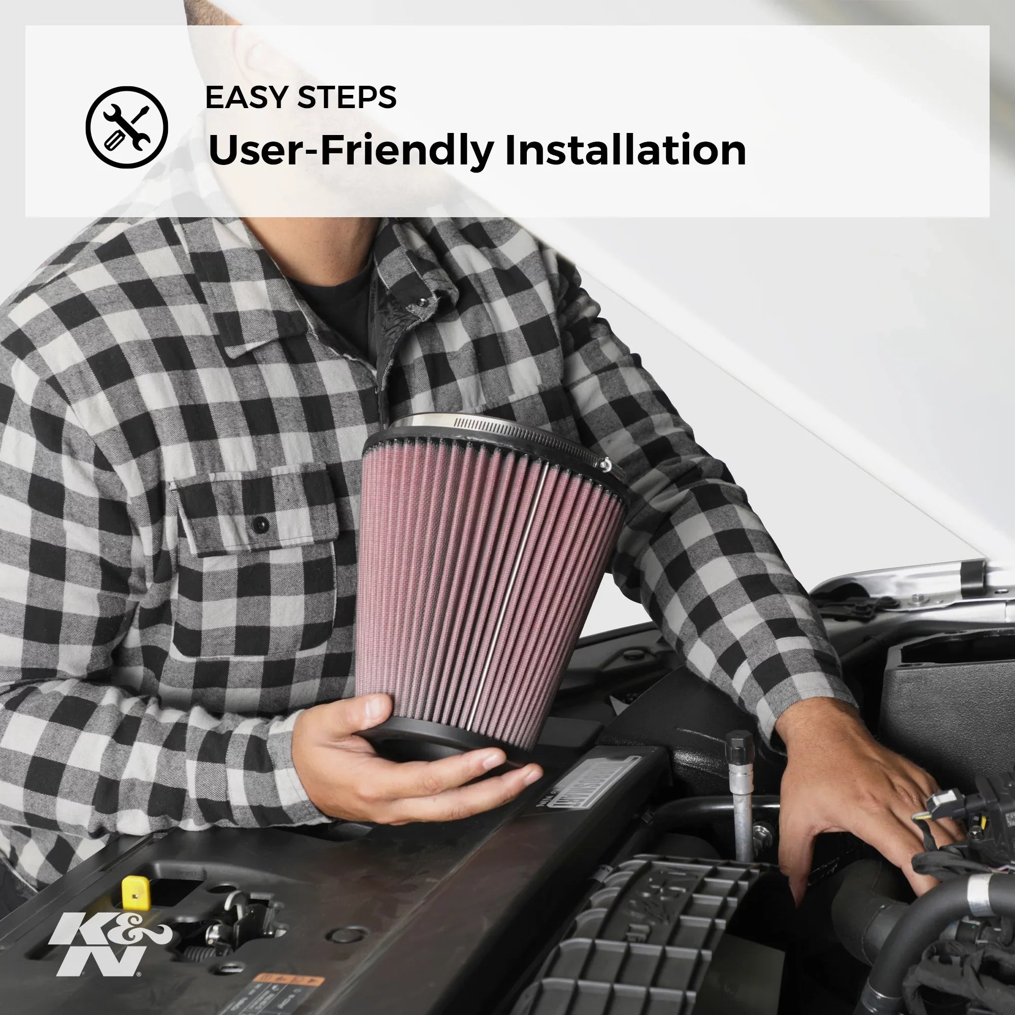 K&N Engine Air Filter: High Performance, Premium, Washable, Industrial Replacement Filter, Heavy Duty: E-3402