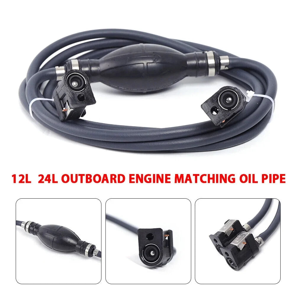 Miumaeov Outboard Tube Outboard Boat Engine Fuel Tank Connector Kit Gas Hose Oil Pump Tubing Assembly Tubing Tank Connector Marine Fuel Storage Tank Suitable for Boat Inflatable Boat Kayak