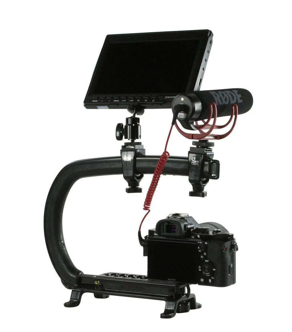 Cam Caddie Scorpion MAX Edition Universal Stabilzing Camera Handle - Includes 2 Accessory Shoes