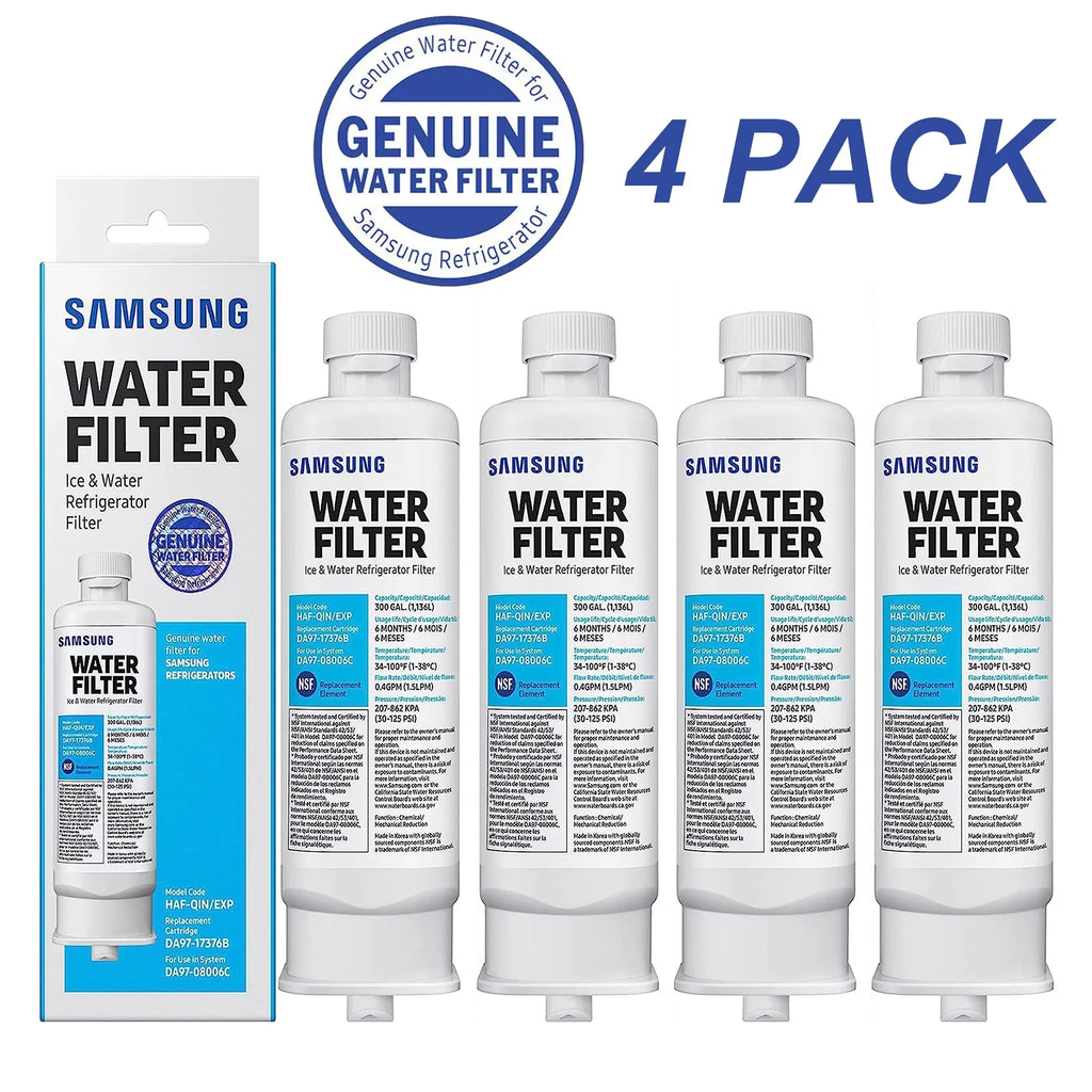 DA97-17376B HAF-QIN, DA9717376B HAF-QIN/EXP Refrigerator Water Filter RF23M8070SG Pack of 4