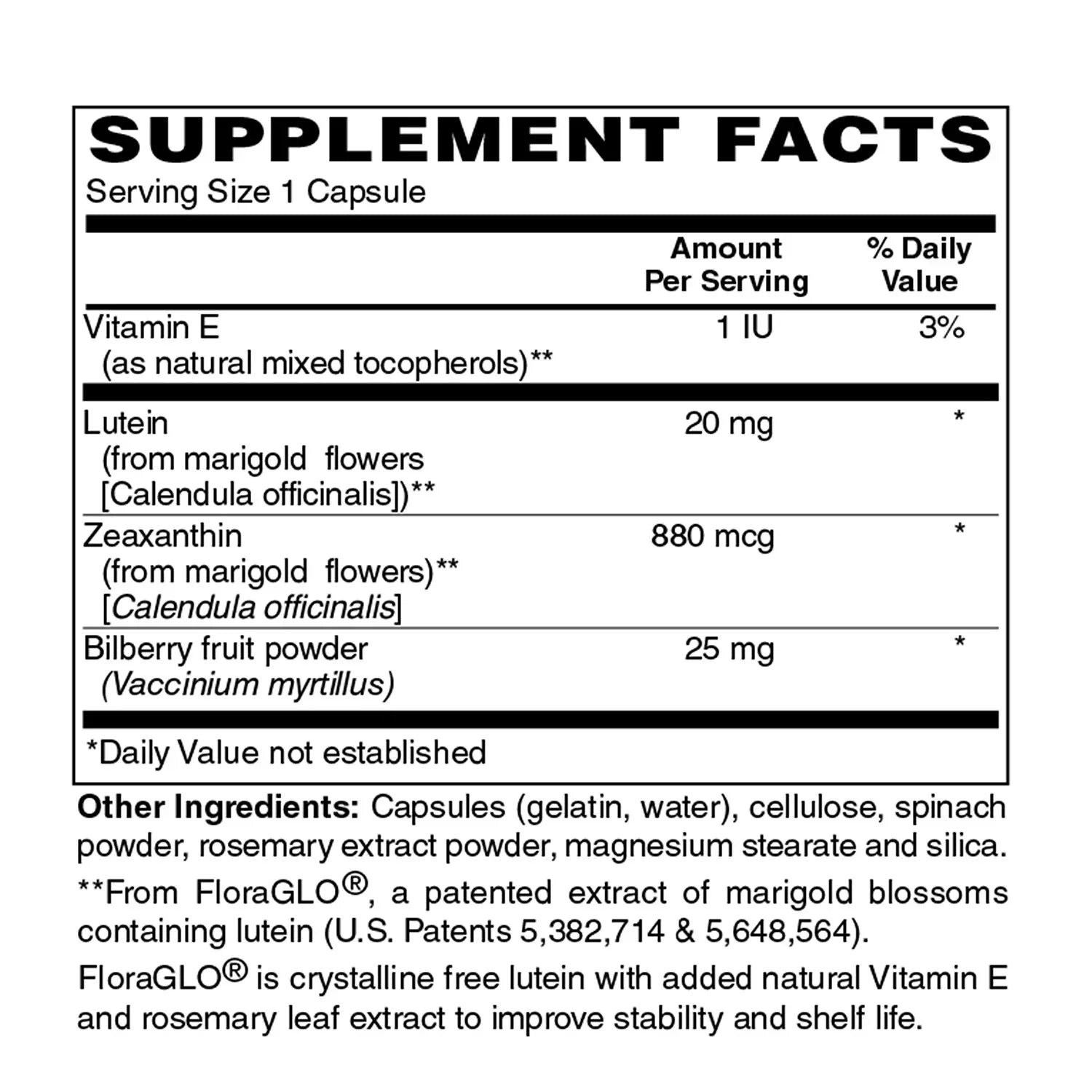 Holly Hill Health Foods, Lutein Plus For Vision Support With FloraGLO, 120 Capsules