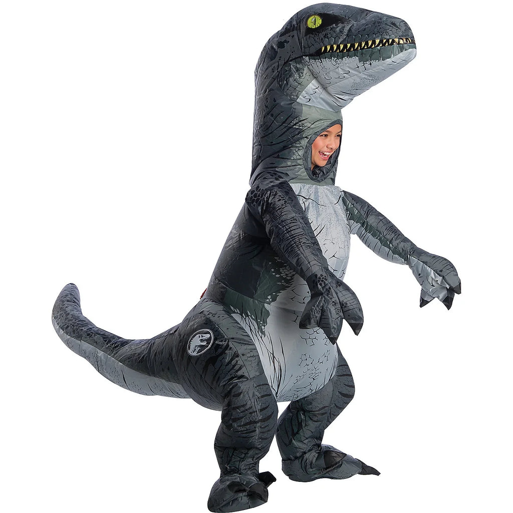 Rubie's Kids' Inflatable Jurassic World Blue the Velociraptor Costume - One Size Fits Most