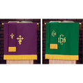 Christian Brands Church Supply KC135 Purple & Green Pulpit Scarf with Fringe