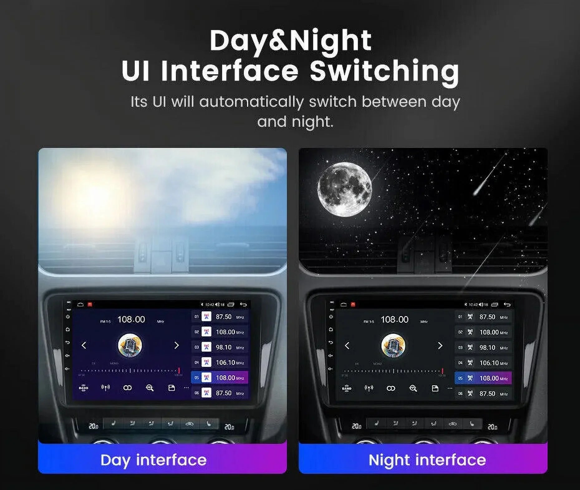 For GMC Yukon Chevy Tahoe Suburban Android 12 Octa Core 4GB RAM Apple Carplay Car Stereo AM FM Radio GPS Weather