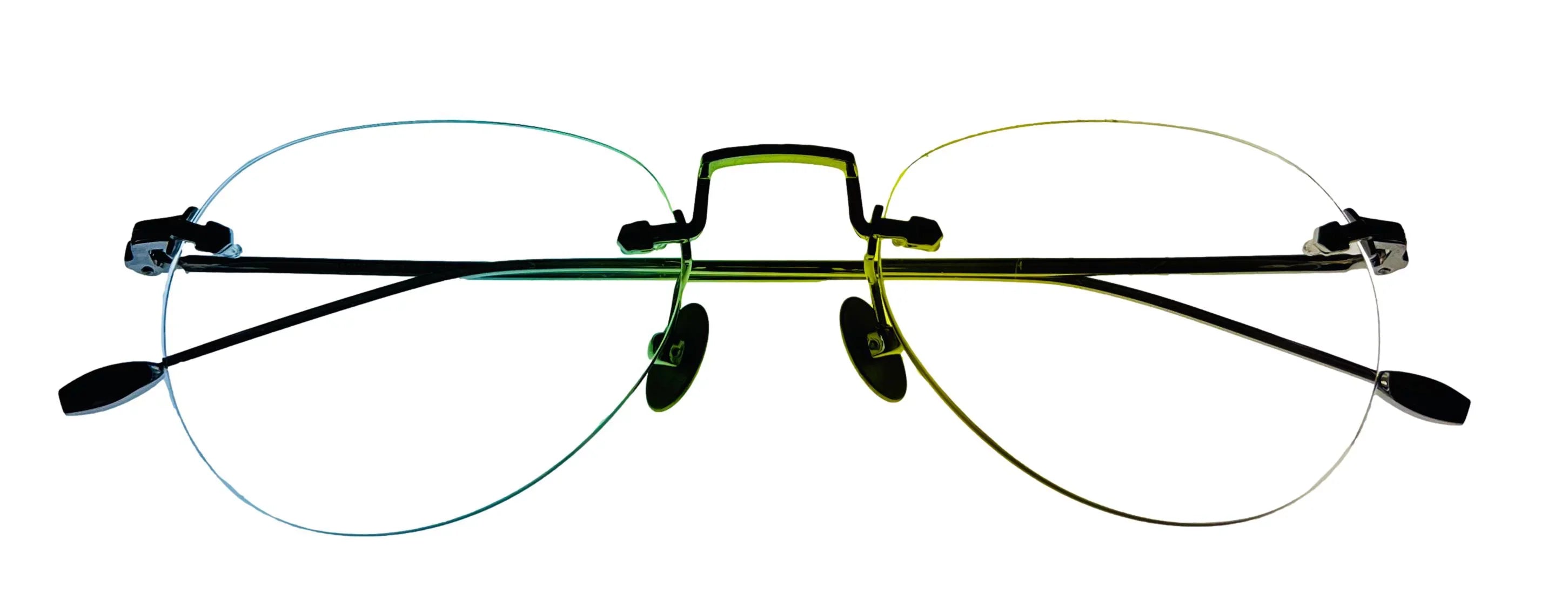 John Varvatos Rimless Round Mens Silver Metal Eyewear Frame V170. 53mm