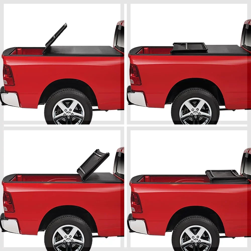Short Bed Truck Tonneau Cover 5Ft Soft Top Tri-Fold Fleetside for 05-21 Frontier Fits select: 2005-2019 NISSAN FRONTIER