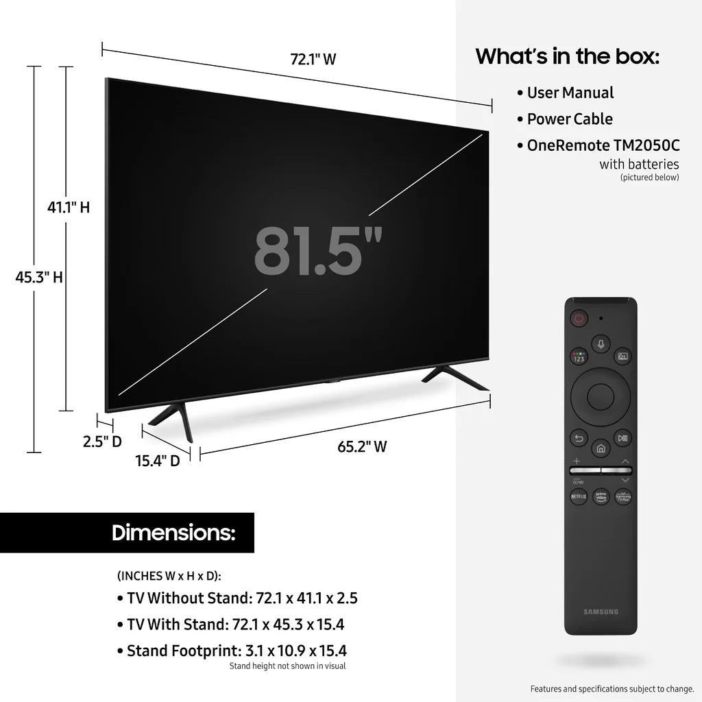 SAMSUNG 82” Class 4K Ultra HD (2160P) HDR Smart QLED TV QN82Q70T 2020