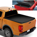 DNA Motoring TTC-TRISOFT-090 For 2019 to 2021 Ford Ranger 5Ft Short Bed Adjustable Matte Black Aluminum Frame Vinly Tri -Fold Soft Top Trunk Tonneau Cover 20