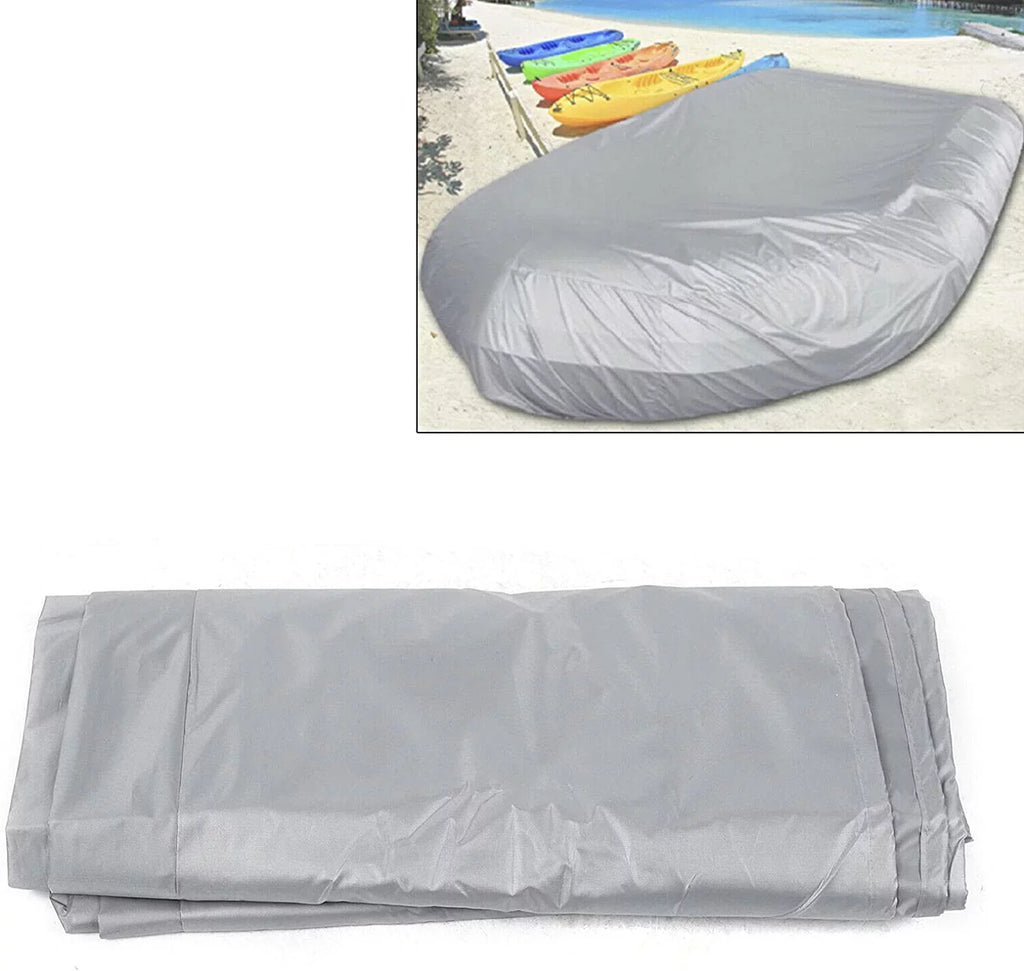 Miumaeov Inflatable Boat Cover Heavy-Duty Waterproof and UV-Resistant Marine Grade Polyester for V-Shaped Hull Professional Type Fishing Boat Speed Boat Bass Boat