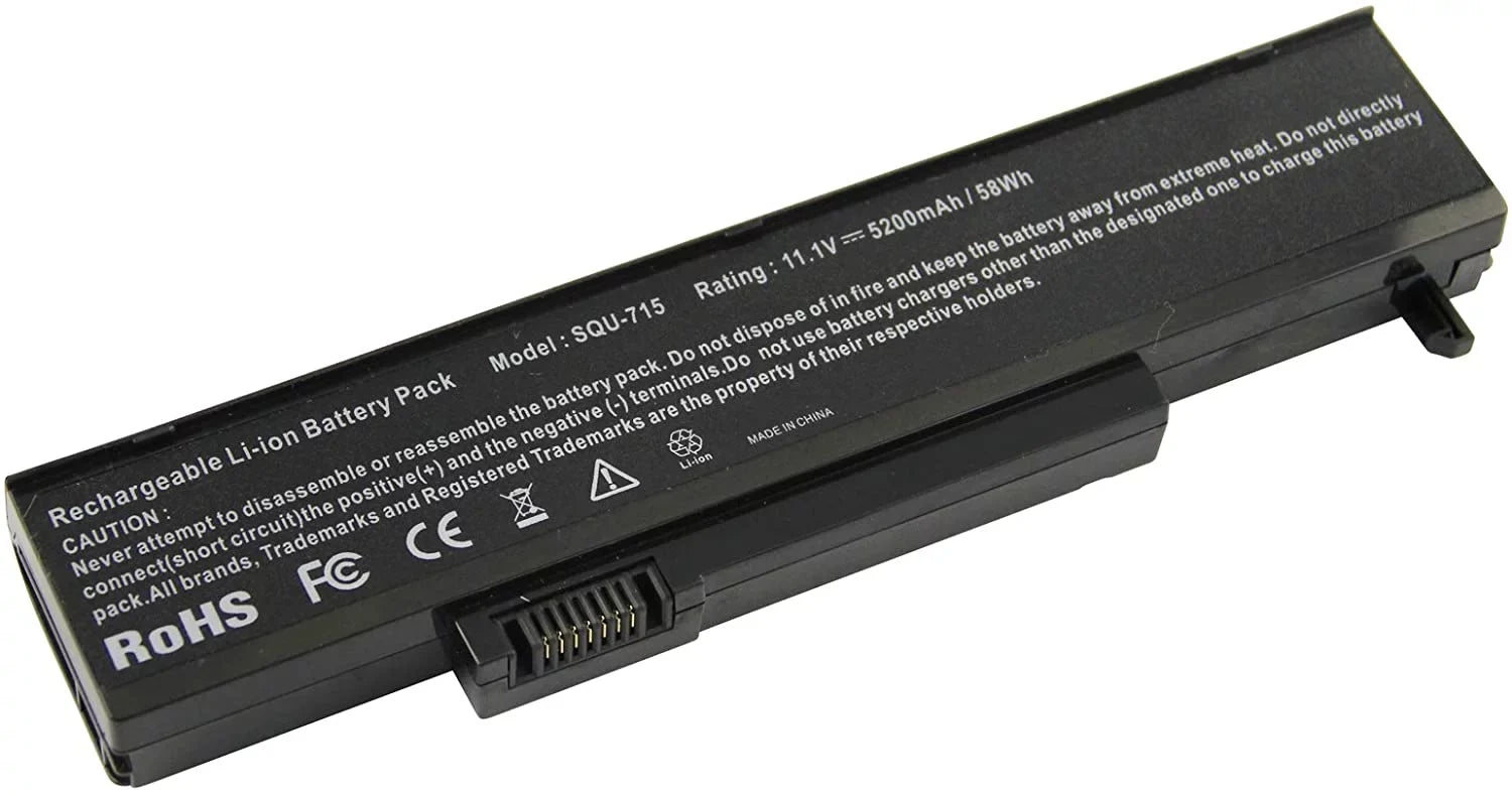 Portable PC Battery for Gateway SQU-715 (6-cell, 4800mAh)