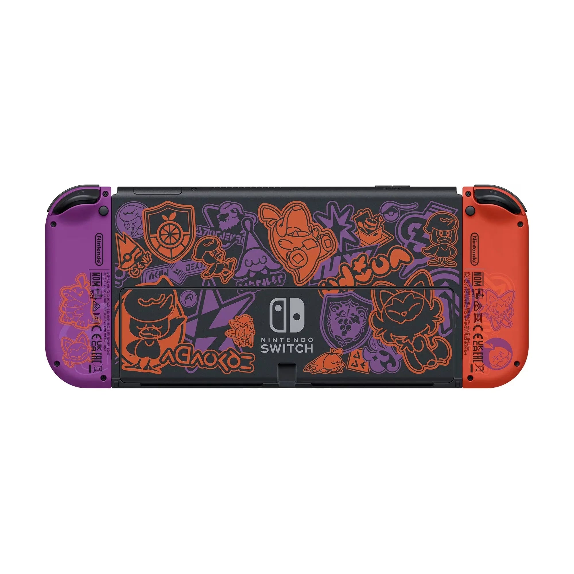 2022 Nintendo Switch OLED Model Pokemon Scarlet & Violet Limited Edition, Pokemon Illustrations 64GB Console, Koraidon and Miraidon Glossy White Dock, Pokemon Scarlet Game and Mytrix Accessories