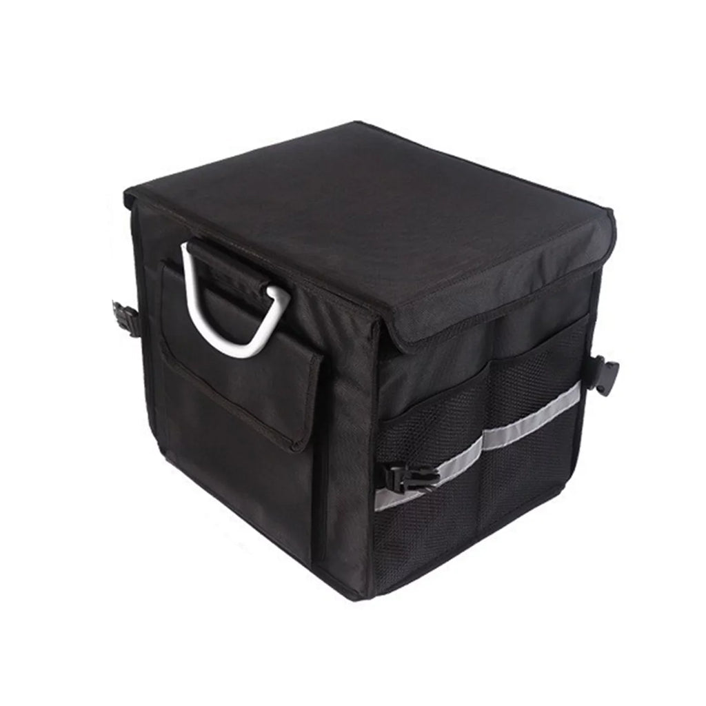 Folding Car Storage Box, Car Trunk Organizer, Oxford Cloth, Reflective Strip, 28L