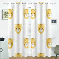 POPCreation Flat Cartoon Tiger Heads Pattern Window Curtain Blackout Curtains Darkening Thermal Blind Curtain for Bedroom Living Room,2 Panel (52Wx84L Inches)