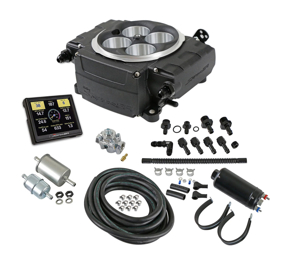 Holley Sniper EFI 550-511-3XK Sniper 2 EFI  - Black - Inline Pump - Without PDM - 3.5 in. Screen