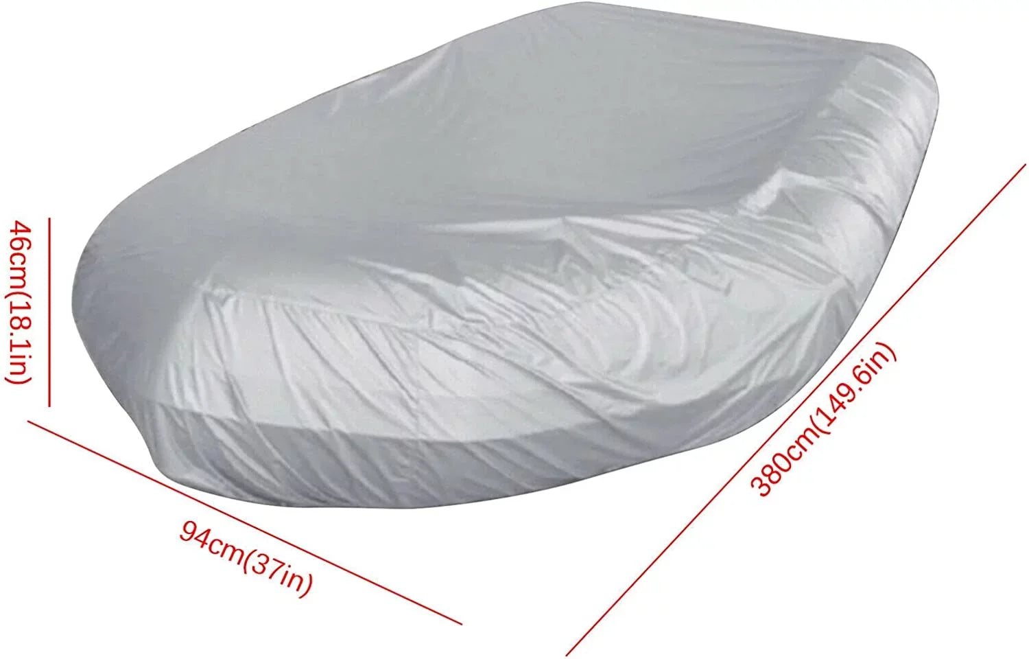 Miumaeov Inflatable Boat Cover Heavy-Duty Waterproof and UV-Resistant Marine Grade Polyester for V-Shaped Hull Professional Type Fishing Boat Speed Boat Bass Boat